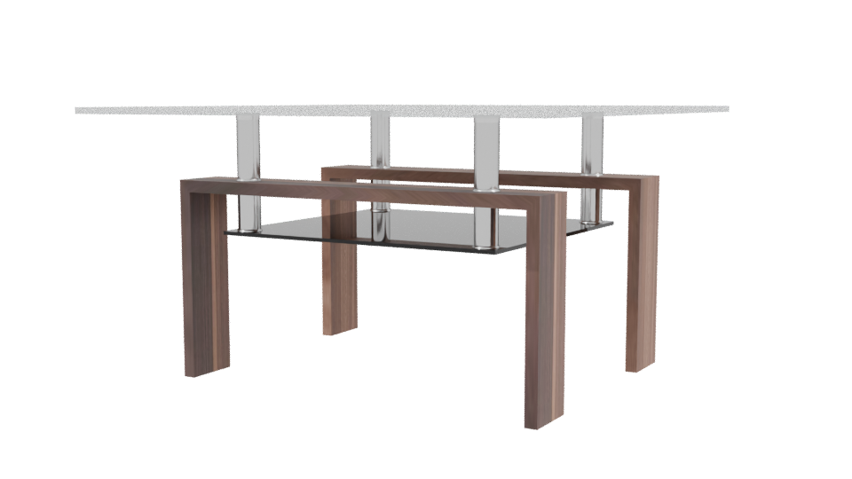 Stylish Glass Coffee Table 3D - Professional 3D Model Render 3