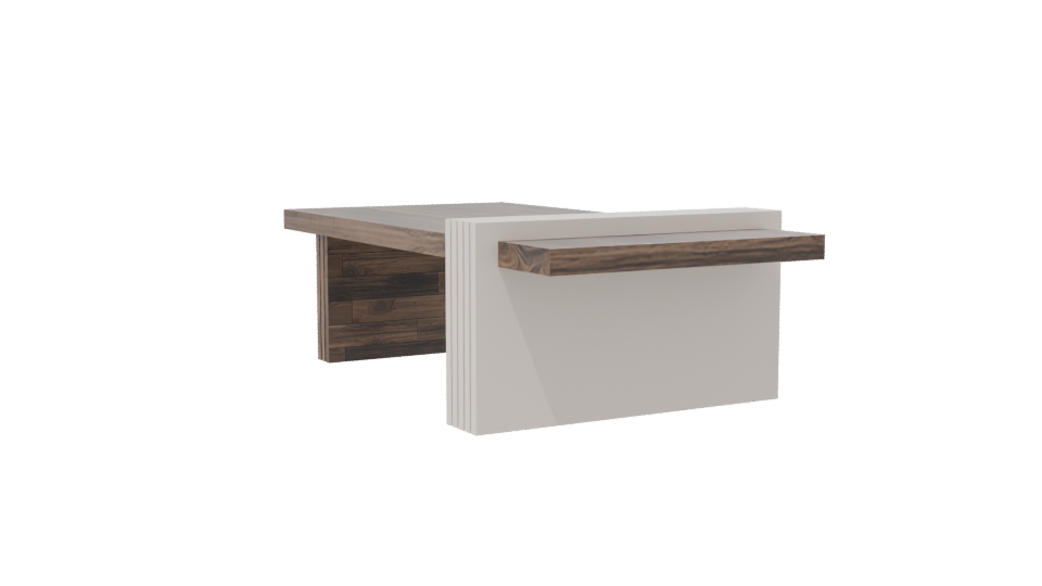 Contemporary Wooden Coffee Table 3D - Professional 3D Model Render 7