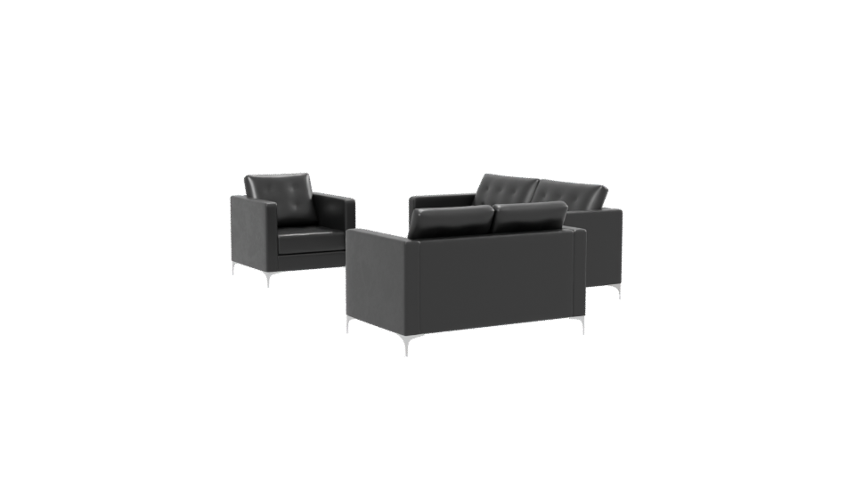 Stylish Leather Sofa Set 3D - Professional 3D Model Render 13