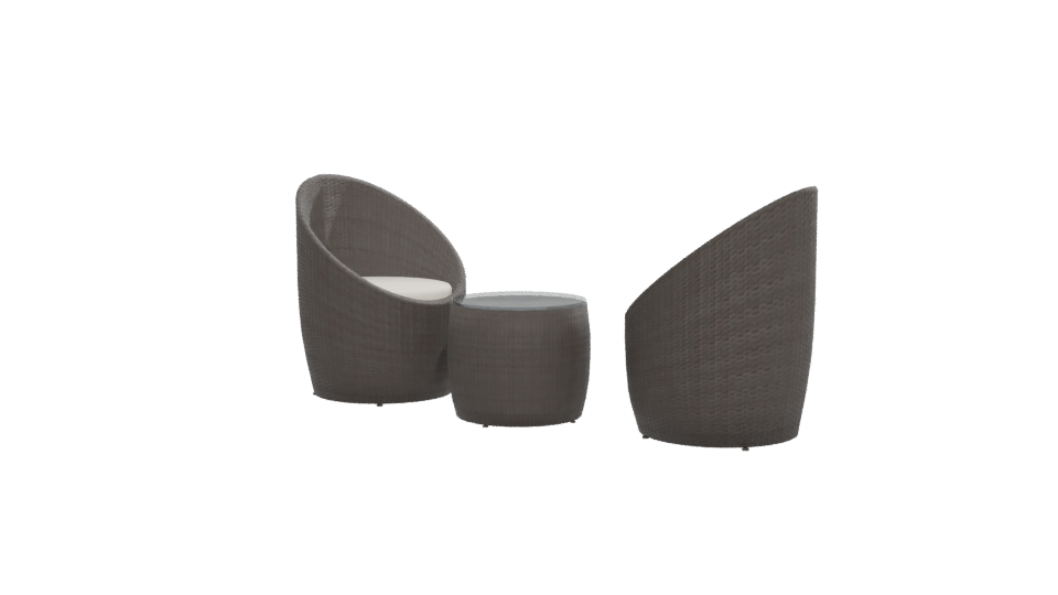 Contemporary Outdoor Seating Set 3D Model - Professional 3D Model Render 12