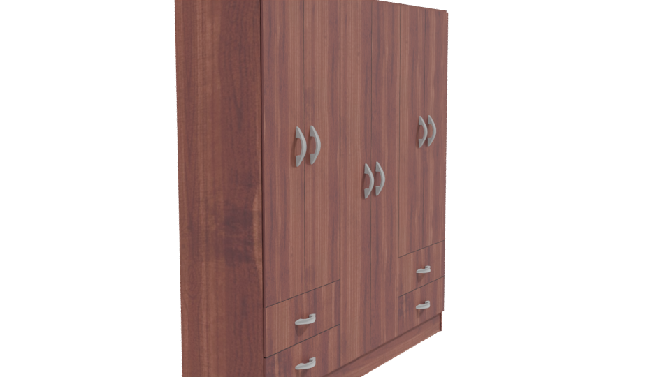 Stylish Wooden Storage Cabinet 3D Model - Professional 3D Model Render 9