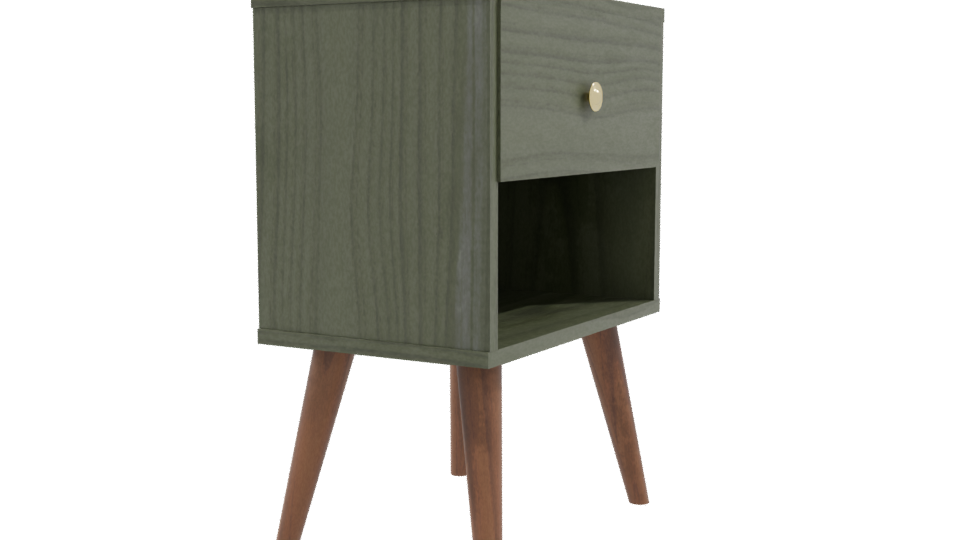 Stylish Wooden Nightstand 3D - Professional 3D Model Render 9