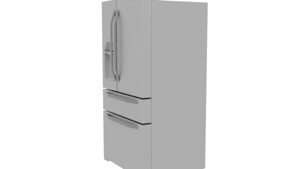 Sleek Stainless Steel Refrigerator 3D Model - Professional 3D Model Render 13