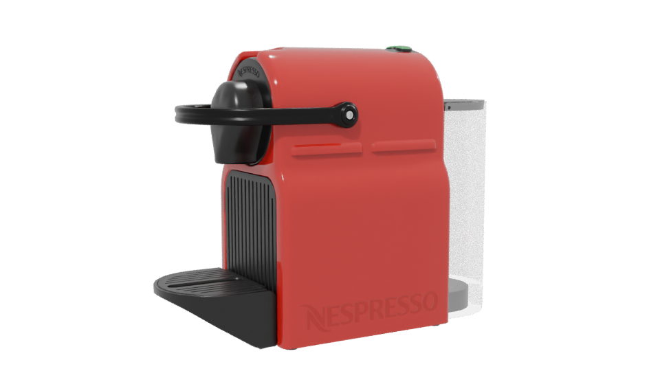 Stylish Red Coffee Machine Model - Professional 3D Model Render 13
