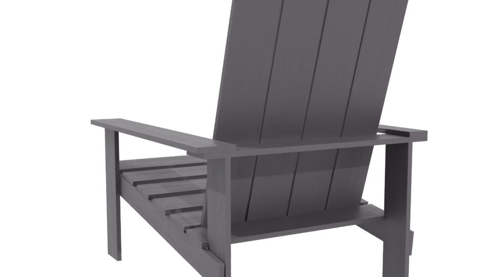 Stylish Wooden Outdoor Chair Model - Professional 3D Model Render 4