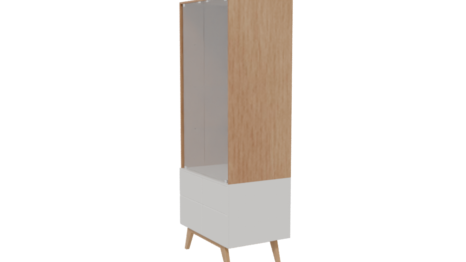 Contemporary Glass Display Cabinet - Professional 3D Model Render 13