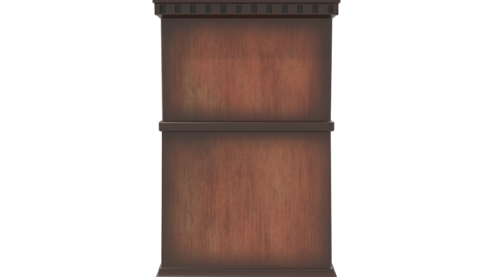 Vintage Wooden Nightstand Model - Professional 3D Model Render 8