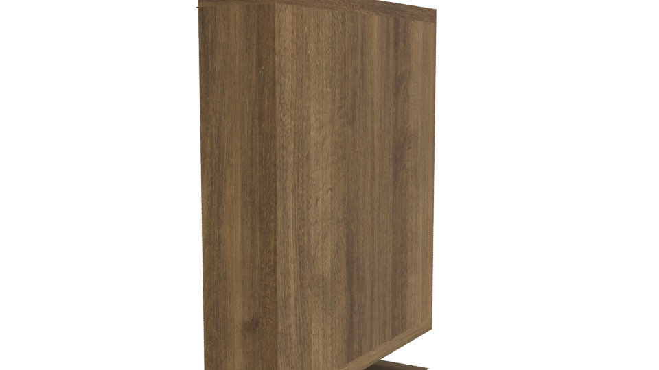 Stylish Wooden Wardrobe 3D Model - Professional 3D Model Render 3