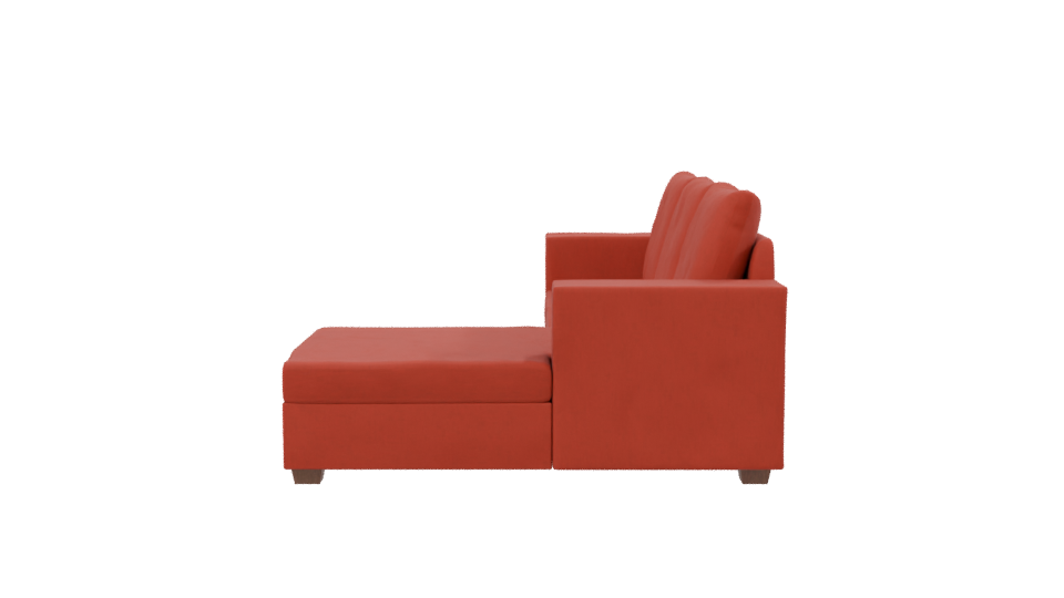Red Sectional Sofa 3D Model - Professional 3D Model Render 2