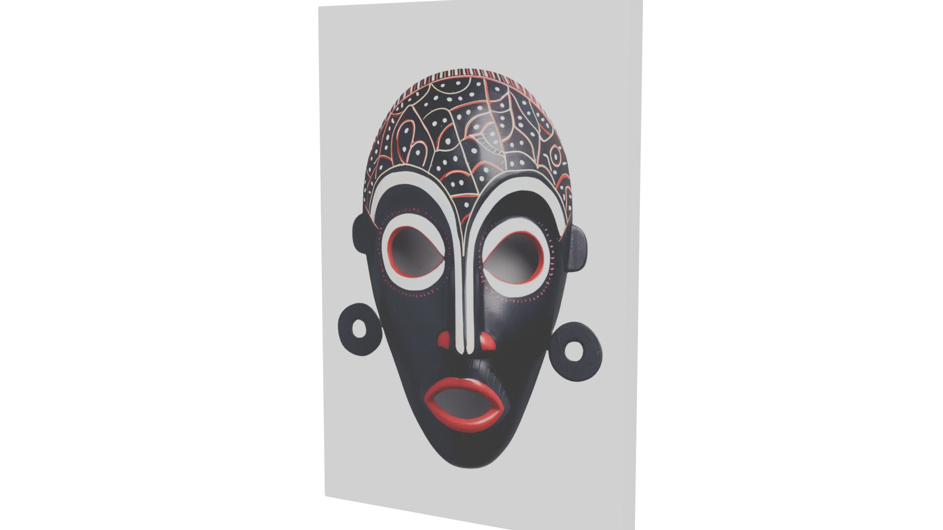 Stylized African Mask 3D Model - Professional 3D Model Render 12