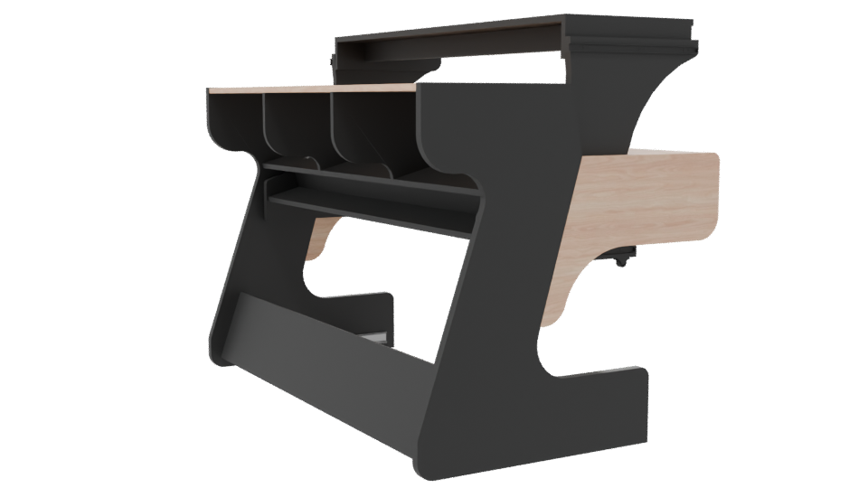 Contemporary Office Desk Model - Professional 3D Model Render 7