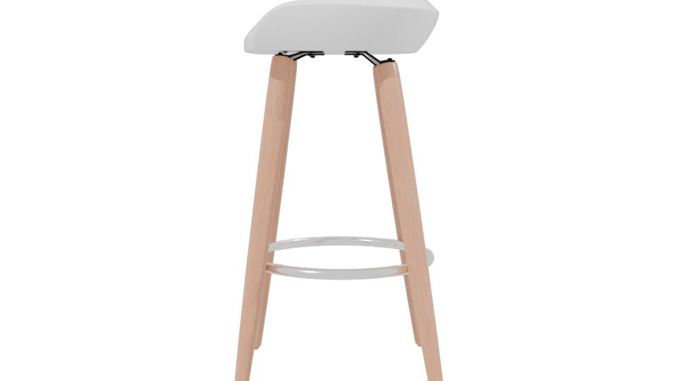 Stylish Modern Bar Stool Model - Professional 3D Model Render 2