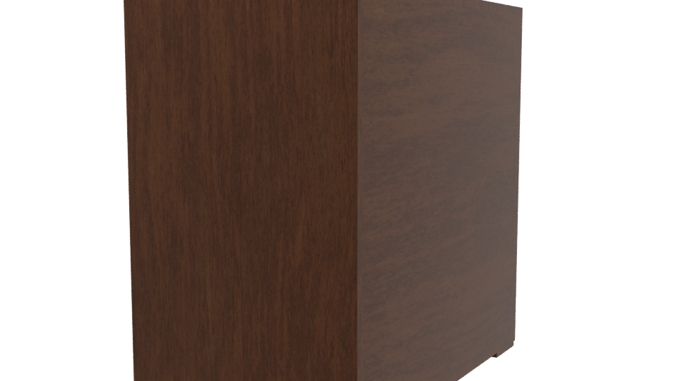 Stylish Wooden Nightstand Model - Professional 3D Model Render 3