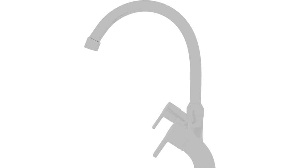 Stylish Contemporary Kitchen Faucet 3D Model - Professional 3D Model Render 2