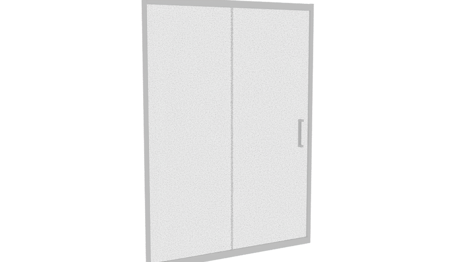 Sleek Glass Shower Door 3D - Professional 3D Model Render 4