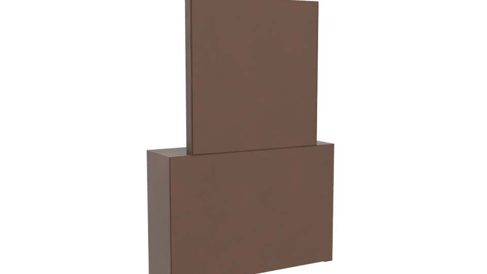 Modern Wood Vanity with Mirror 3D Model - Professional 3D Model Render 4