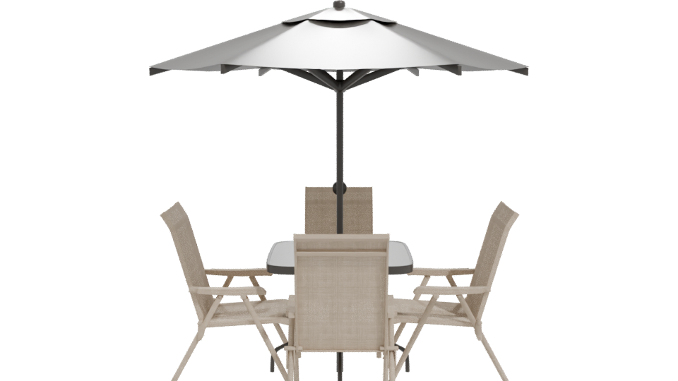 Elegant Outdoor Dining Set 3D - Professional 3D Model Render 11