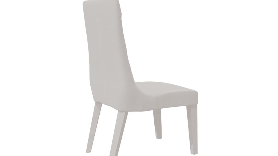 Elegant White Dining Chair 3D - Professional 3D Model Render 7
