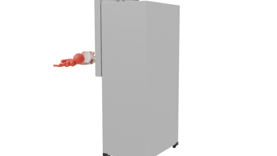 Side By Side Midea Refrigerator 3D - Professional 3D Model Render 3