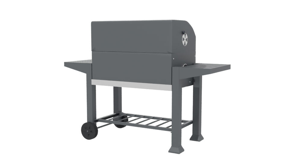 Stainless Steel Premium Grill Model - Professional 3D Model Render 6
