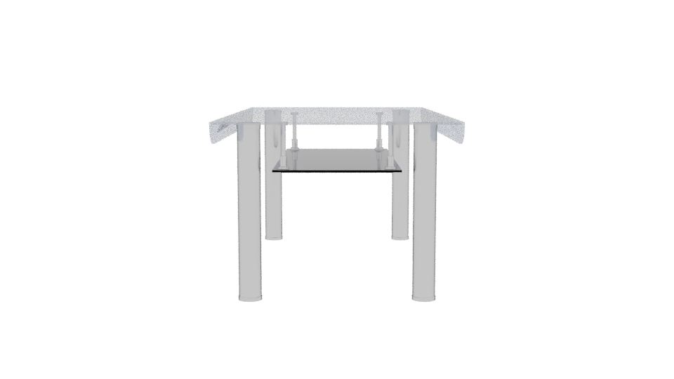 Modern Glass Coffee Table 3D - Professional 3D Model Render 2