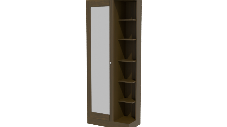 Stylish Wooden Storage Cabinet 3D - Professional 3D Model Render 12