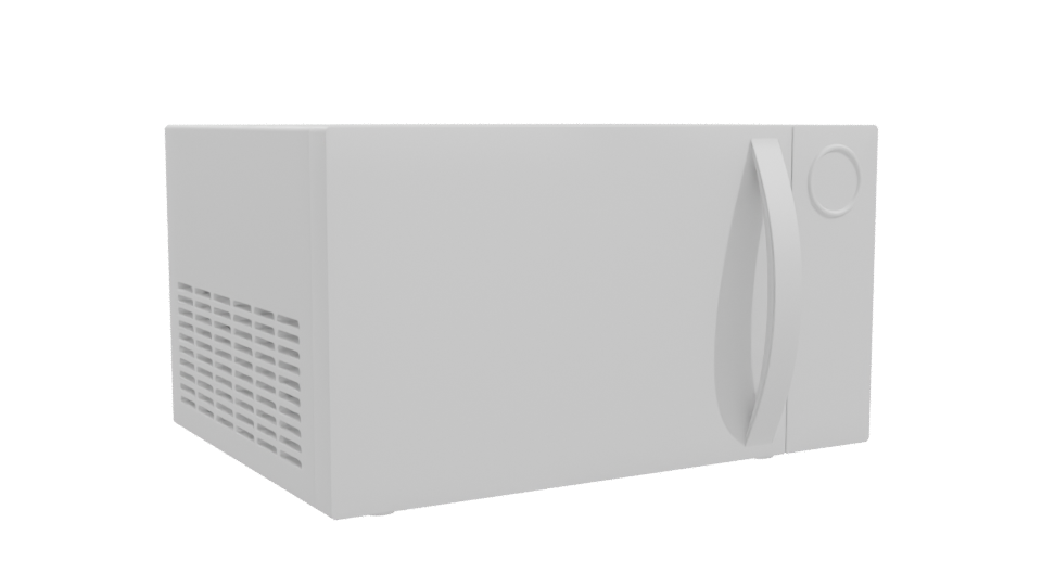 Stylish Compact Microwave 3D Model - Professional 3D Model Render 10