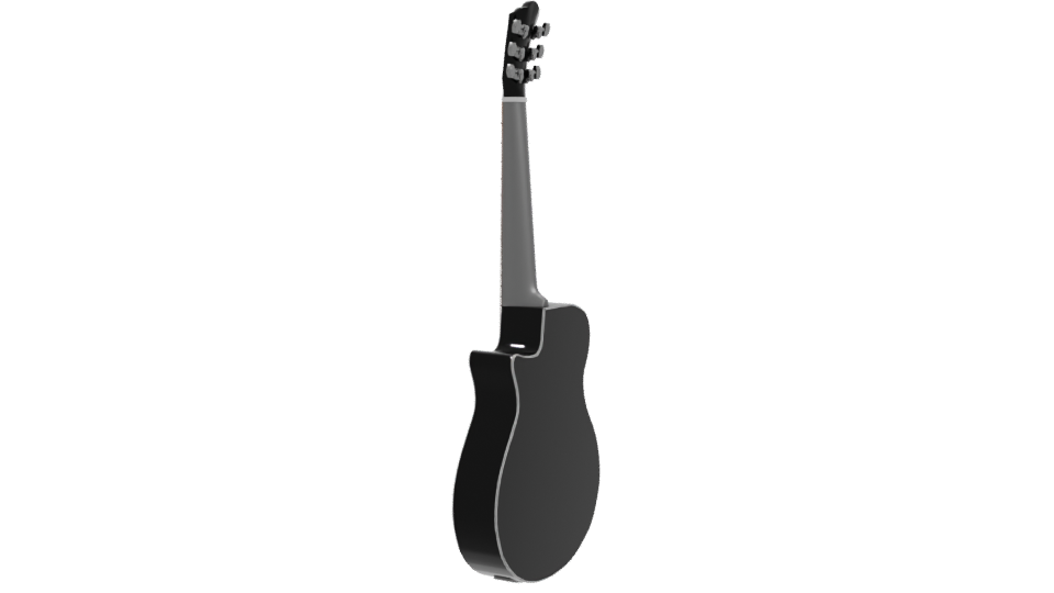 Sleek Acoustic Guitar Model 3D - Professional 3D Model Render 3