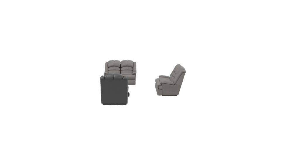 Stylish Reclining Sofa Set 3D - Professional 3D Model Render 2