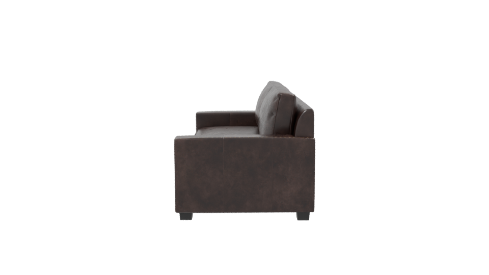 Luxurious Brown Leather Sofa 3D Model - Professional 3D Model Render 2