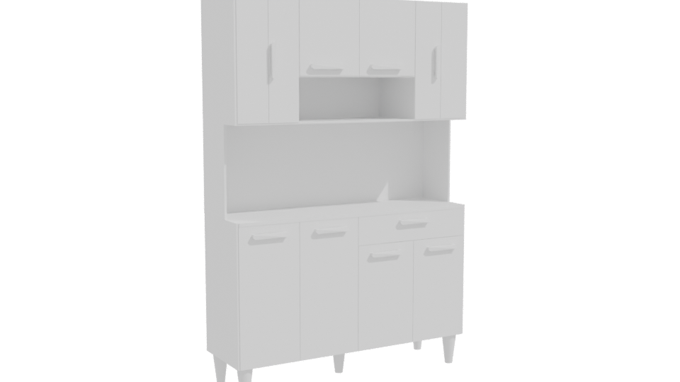 Stylish Modern Kitchen Cabinet 3D Model - Professional 3D Model Render 10
