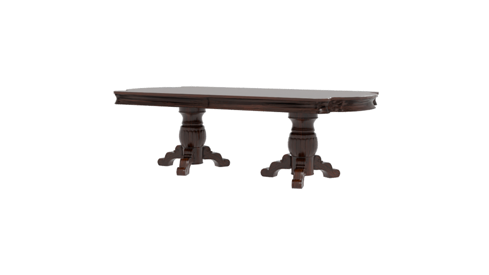 Elegant Wooden Dining Table 3D - Professional 3D Model Render 12