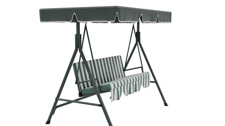 Stylish Outdoor Swing Bench 3D Model - Professional 3D Model Render 9