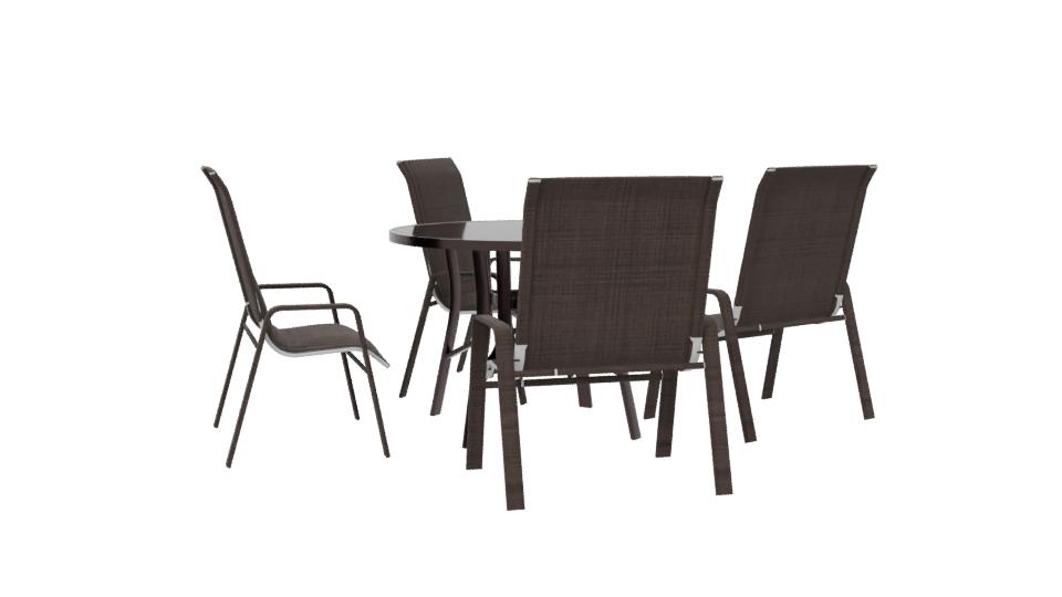 Stylish Outdoor Dining Set 3D - Professional 3D Model Render 6