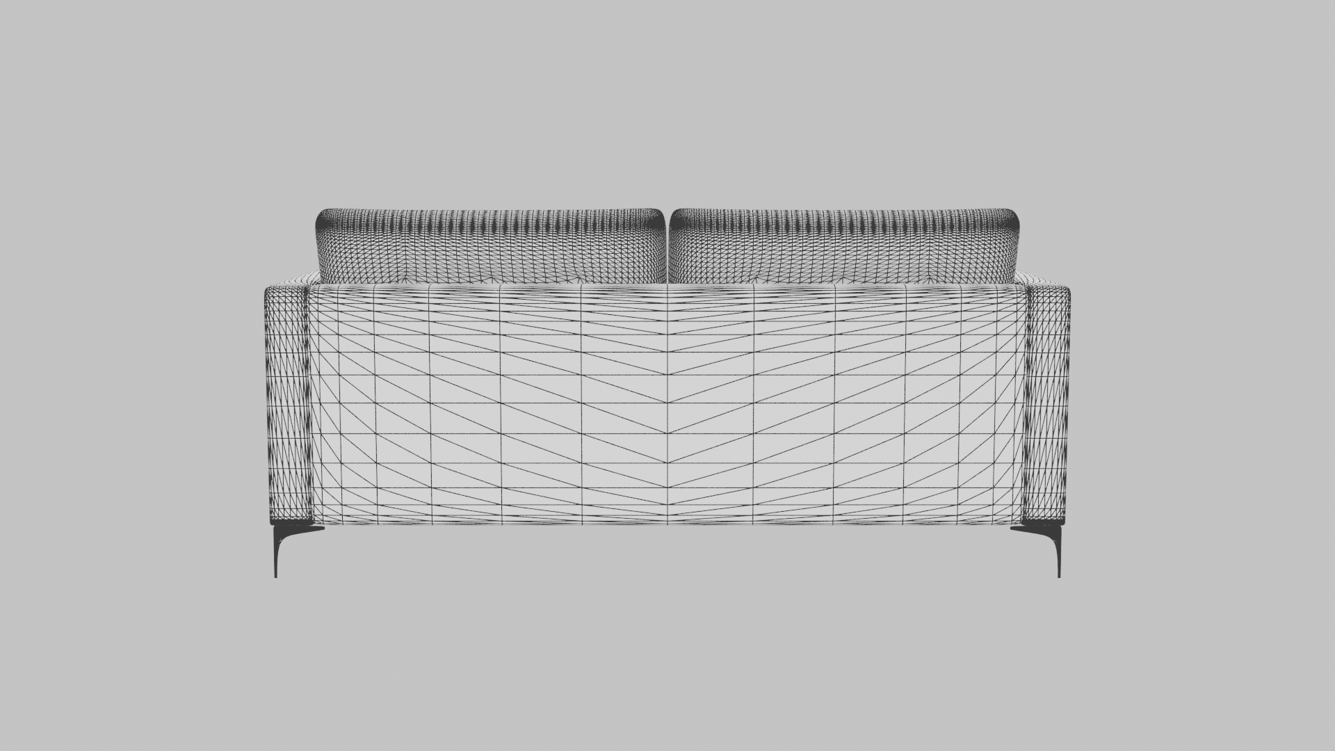 Modern Gray Sofa 3D Model - Professional 3D Model Render 14