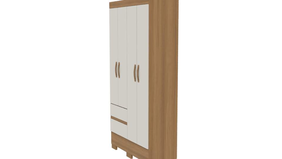 Stylish Modern Wardrobe Cabinet 3D Model - Professional 3D Model Render 13