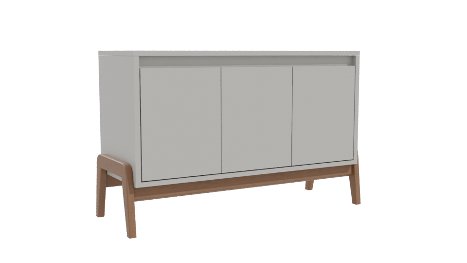 Stylish Modern Wooden Cabinet 3D - Professional 3D Model Render 10