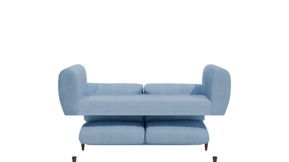 Stylish Blue Sofa 3D Model - Professional 3D Model Render 11