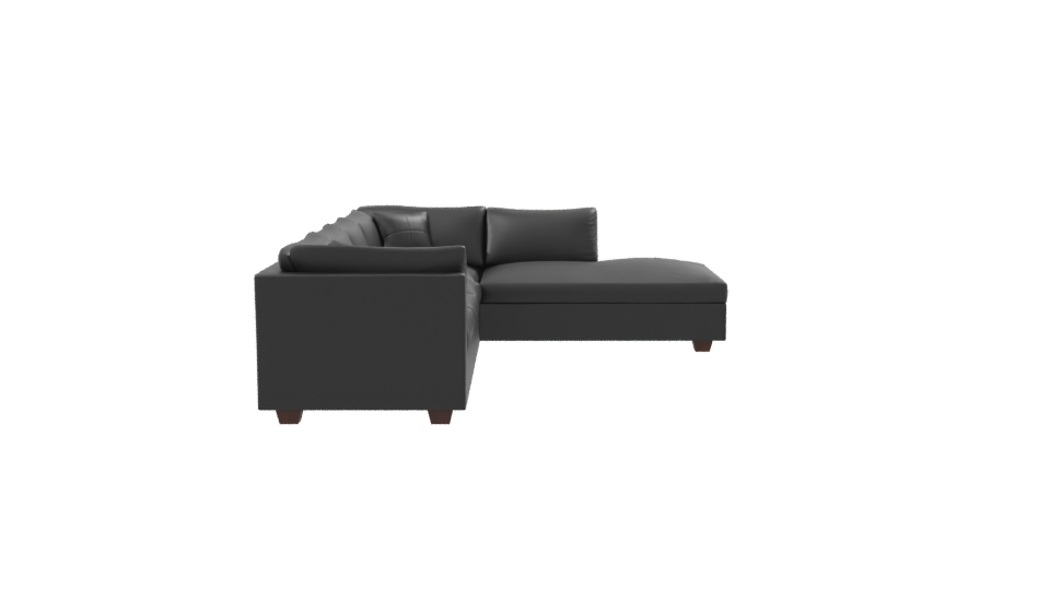 Modern L-Shaped Leather Sofa 3D - Professional 3D Model Render 8