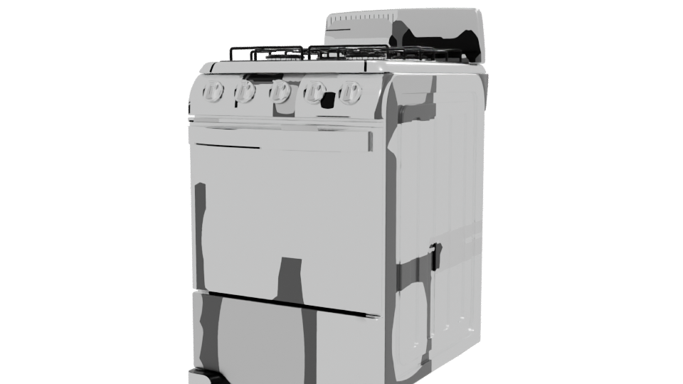 Realistic Kitchen Stove 3D Model - Professional 3D Model Render 12