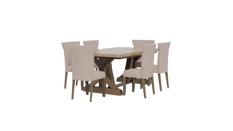 Elegant Dining Table Set 3D - Professional 3D Model Render 12