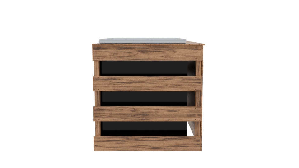 Stylish Wooden Storage Box 3D Model - Professional 3D Model Render 8