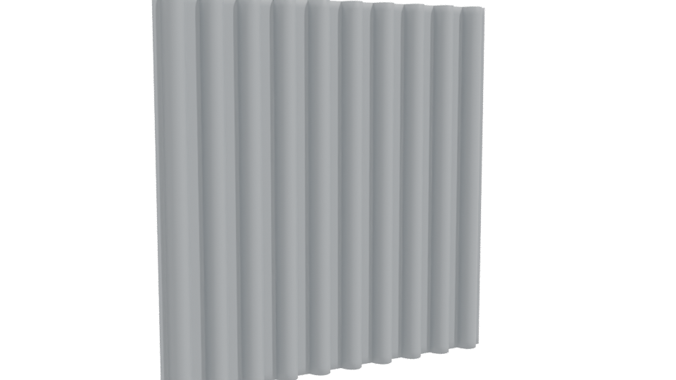 Stylized Corrugated Wall Panel 3D - Professional 3D Model Render 10
