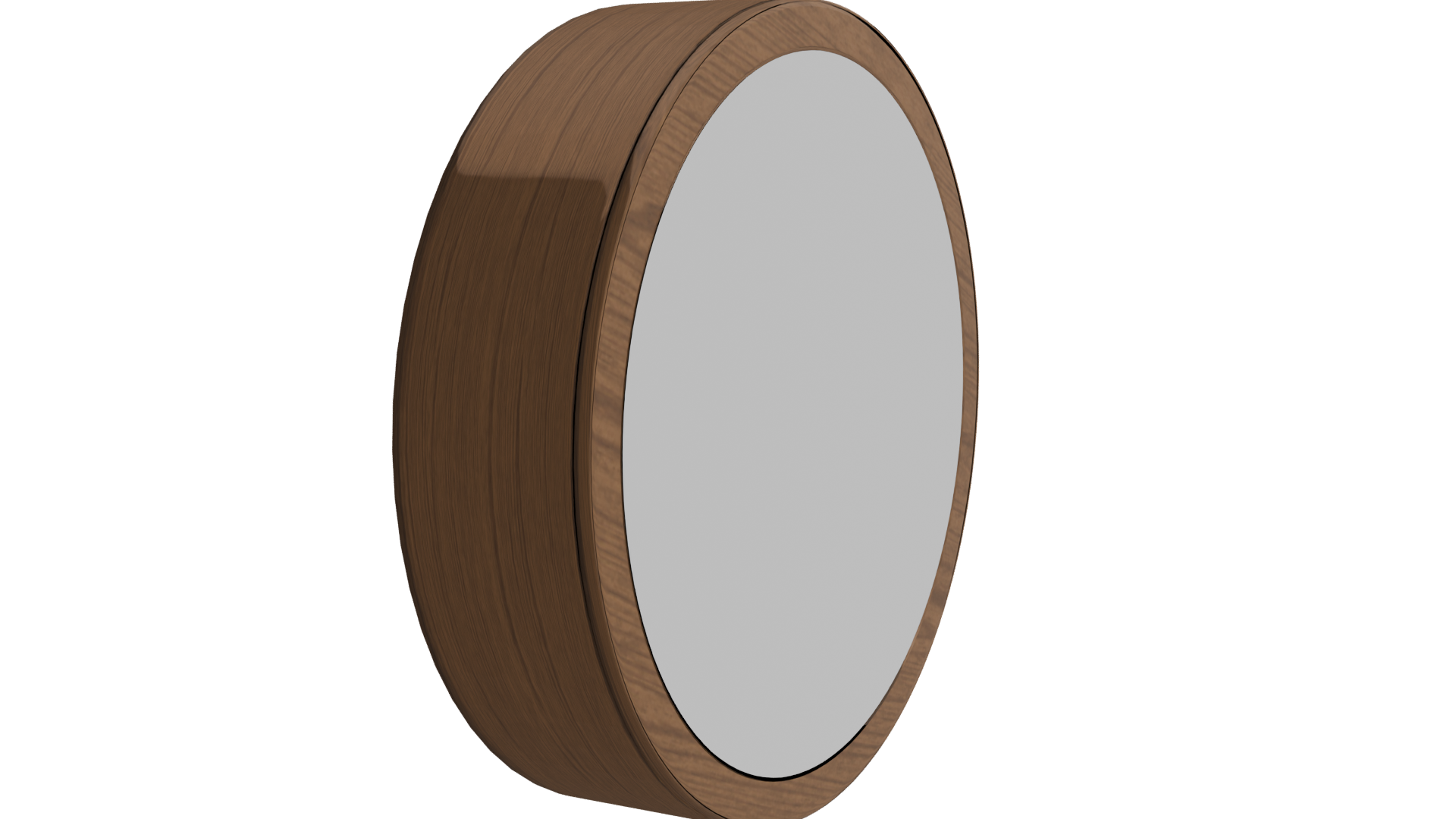 Stylish Round Wooden Mirror 3D - Professional 3D Model Render 9