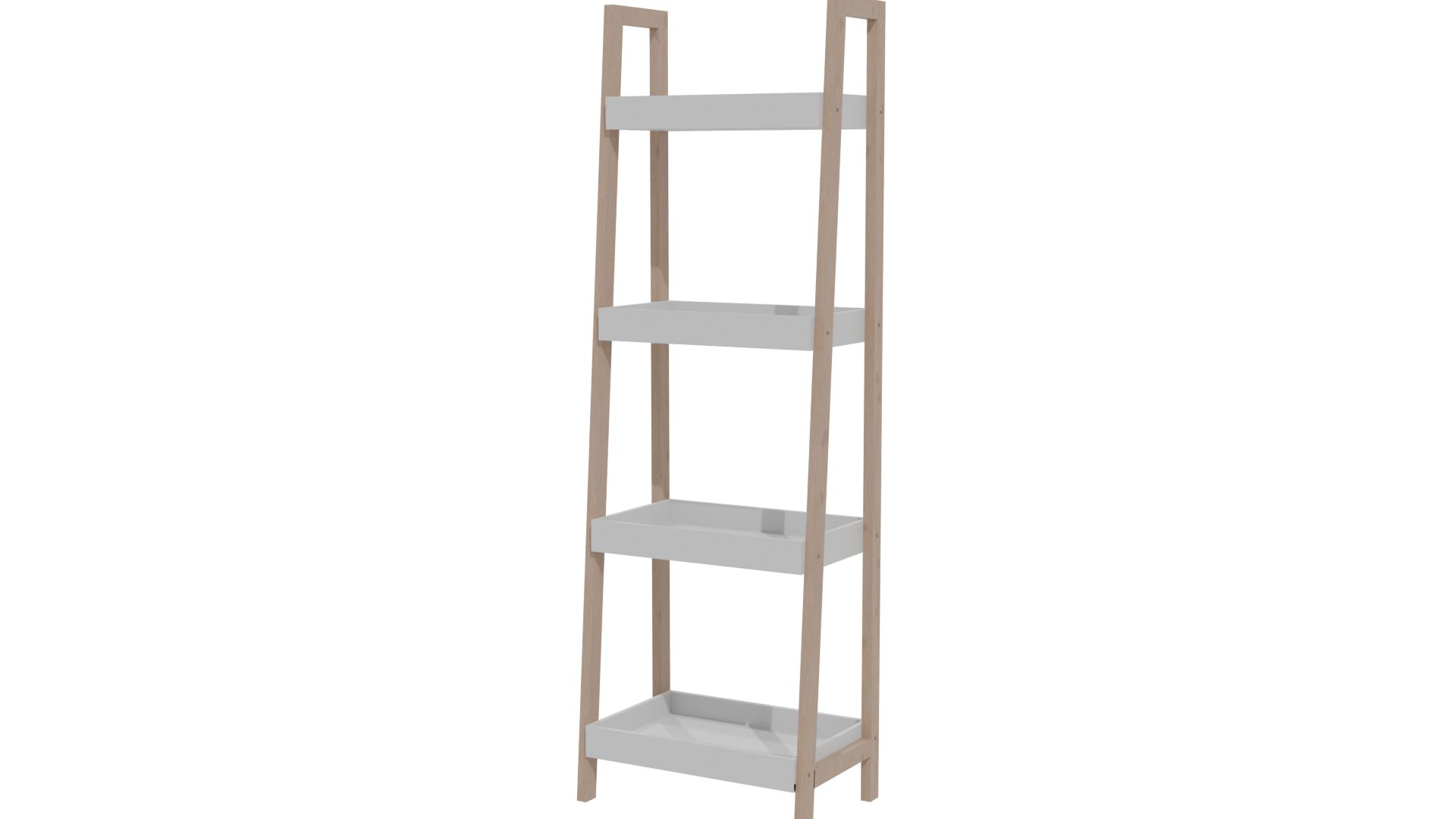 Minimalist Wooden Shelf 3D Model - Professional 3D Model Render 12