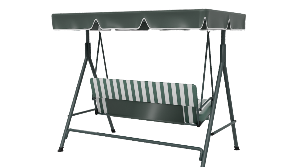 Stylish Outdoor Swing Bench 3D Model - Professional 3D Model Render 6