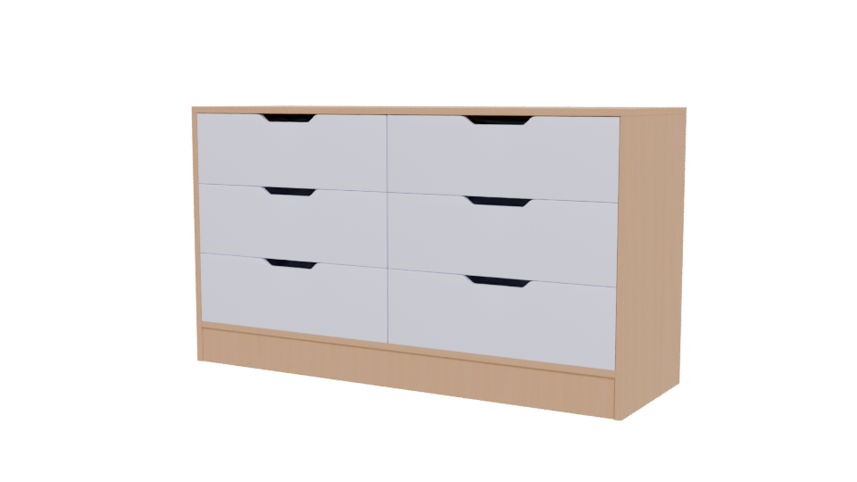 Modern Minimalist Chest of Drawers - Professional 3D Model Render 12
