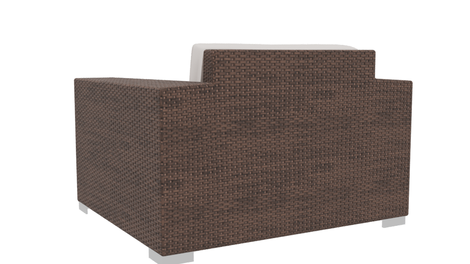 Brown Single Seat Armchair 3D - Professional 3D Model Render 4