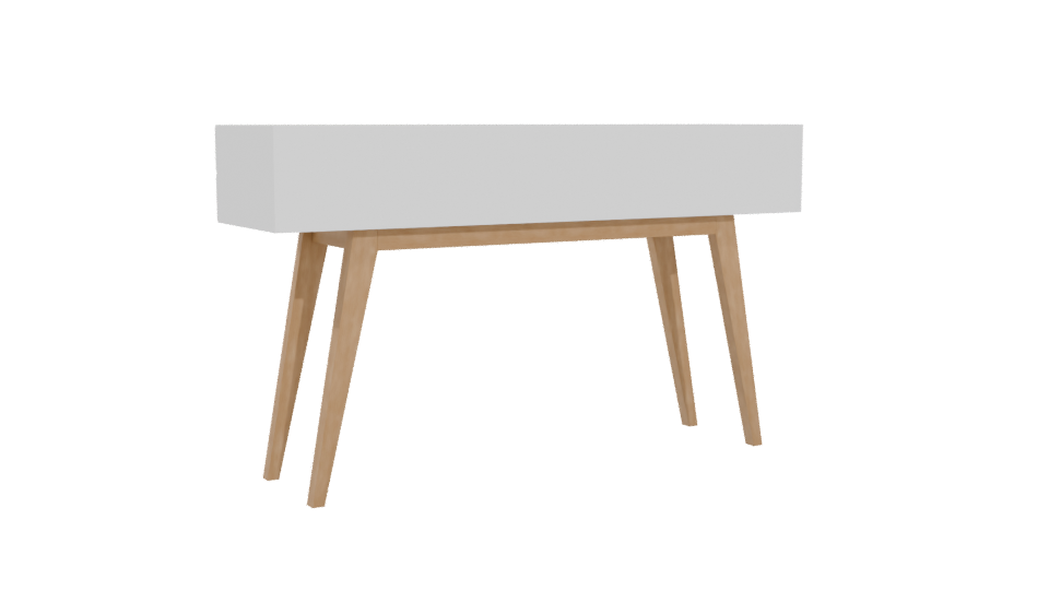 Scandinavian Inspired Minimalist Console Table 3D Model - Professional 3D Model Render 4