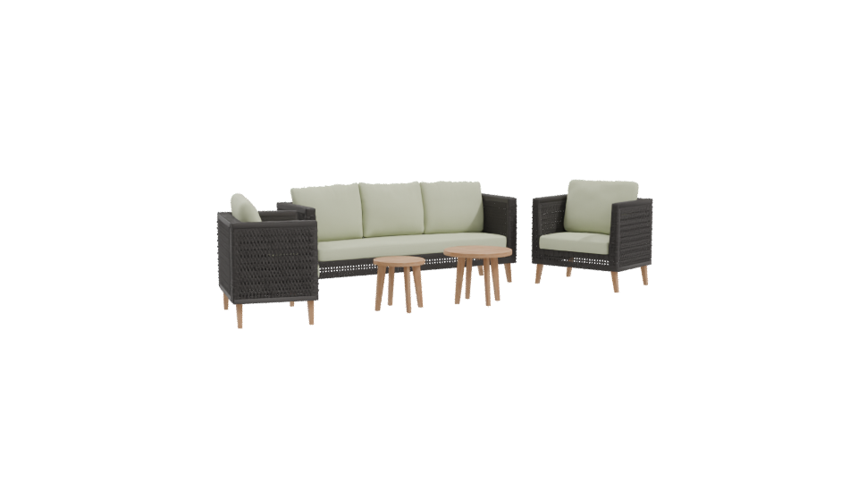 Stylish Outdoor Sofa Set 3D - Professional 3D Model Render 10